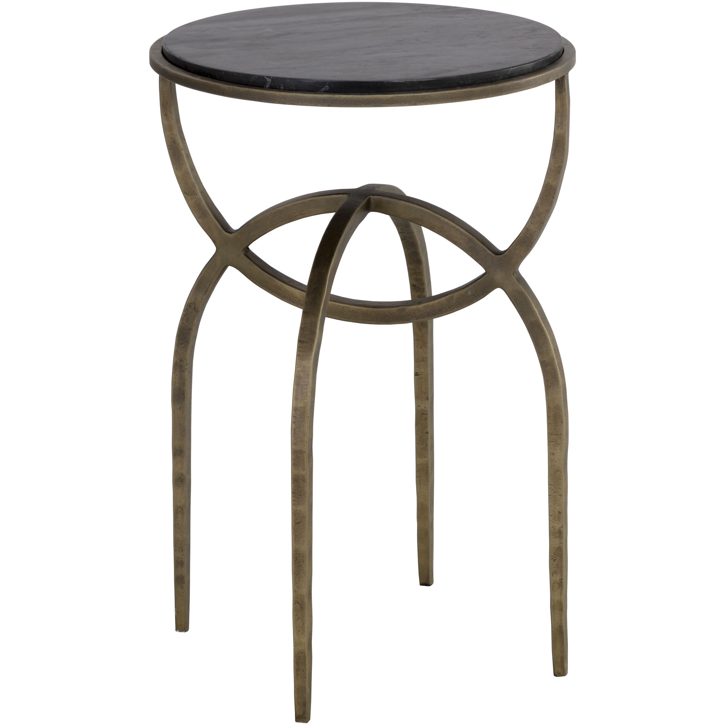 Alicent 24 X 16 inch Black Marble End Table